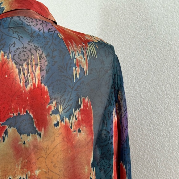 Chico's Multicolor Abstract Blouse size 16 (Chico’s size 3) - Picture 7 of 12
